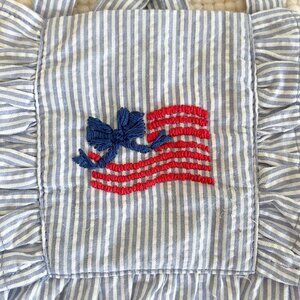 Patriotic Hand Embroidered Baby Romper